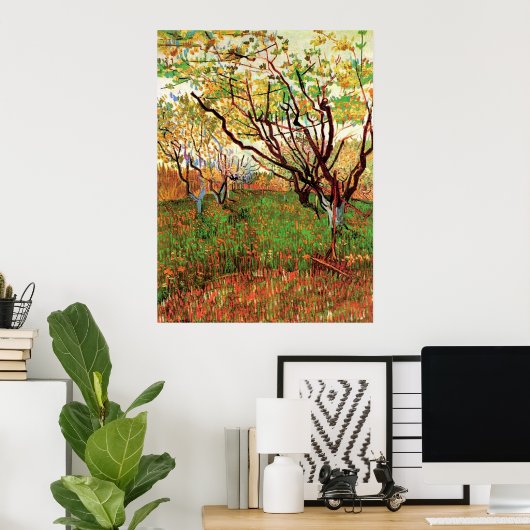 Orchard in Blossom, Vincent van Gogh Poster (Thuiskantoor)