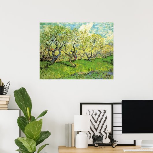 Orchard in Blossom, Vincent van Gogh Poster (Thuiskantoor)