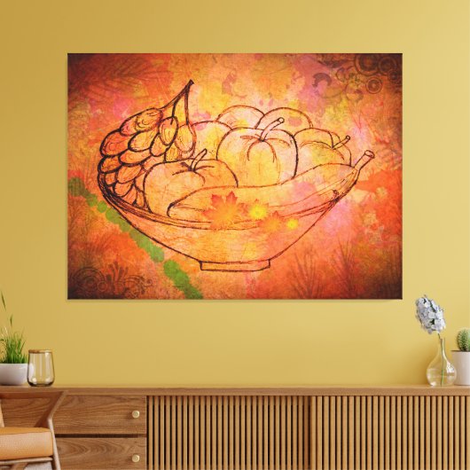 Orchard Mélange: Vruchtbare harmonie op Canvas Afdruk (Insitu (Woonkamer))