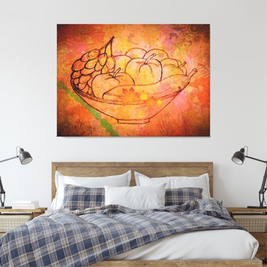 Orchard Mélange: Vruchtbare harmonie op Canvas Afdruk (Insitu (Slaapkamer))