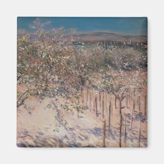 Orchard met bloeiende appelbomen, Colombes Magneet (Voorkant)