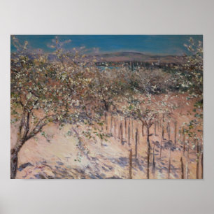 Orchard met bloeiende appelbomen, Colombes Poster