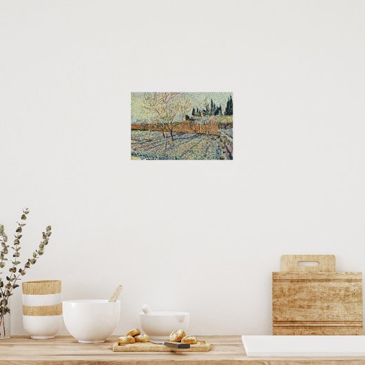 Orchard met Cypress van Vincent Van Gogh Poster (Keuken)