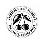 Orchard Naam Boerderij Stempel Kersen Fancy Rand (Afrduk)