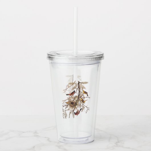 Orchard Oriole Bird Family and Nest Acryl Drinkbeker (Voorkant)