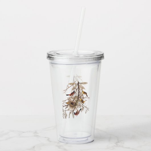 Orchard Oriole Bird Family and Nest Acryl Drinkbeker (Achterkant)