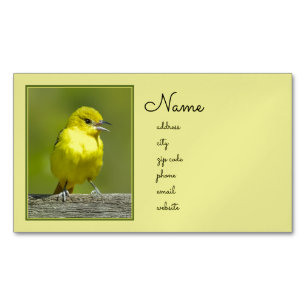 Orchard Oriole - oorspronkelijke foto Magnetisch Visitekaartje