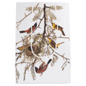 Orchard Oriole Vogels met Nest Audubon Medium Cadeauzakje (Achterkant)