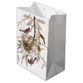 Orchard Oriole Vogels met Nest Audubon Medium Cadeauzakje (Achterkant Gekanteld)