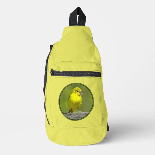 Orchard Oriole Vrouw in het voorjaar Originele fot Sling Bag (Voorkant)