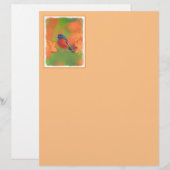 Orchard Oriole zangvogel schilderij originele voge (Voorkant / Achterkant)