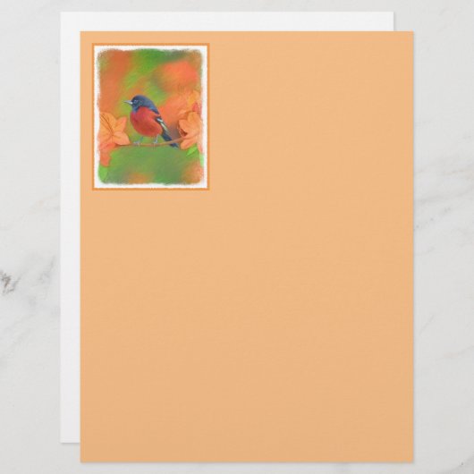 Orchard Oriole zangvogel schilderij originele voge (Voorkant / Achterkant)