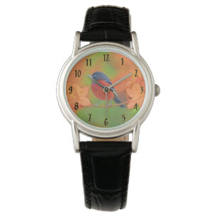 Orchard Oriole zangvogel schilderij originele voge Horloge
