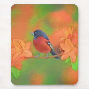 Orchard Oriole zangvogel schilderij originele voge Muismat