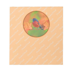 Orchard Oriole zangvogel schilderij originele voge Notitieblok