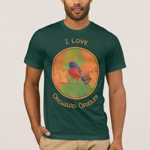 Orchard Oriole zangvogel schilderij originele voge T-shirt
