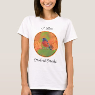 Orchard Oriole zangvogel schilderij originele voge T-shirt