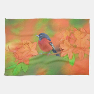 Orchard Oriole zangvogel schilderij originele voge Theedoek