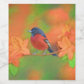 Orchard Oriole zangvogel schilderij originele voge Wijn Etiket (Enkel label)