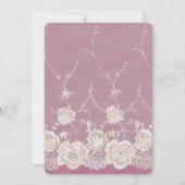 Orchard Roze Witte Kant Bloemige Romantische Trouw Kaart (Achterkant)