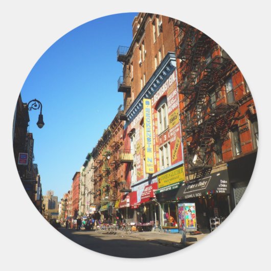 Orchard Street, Lower East Side, New York Ronde Sticker (Voorkant)