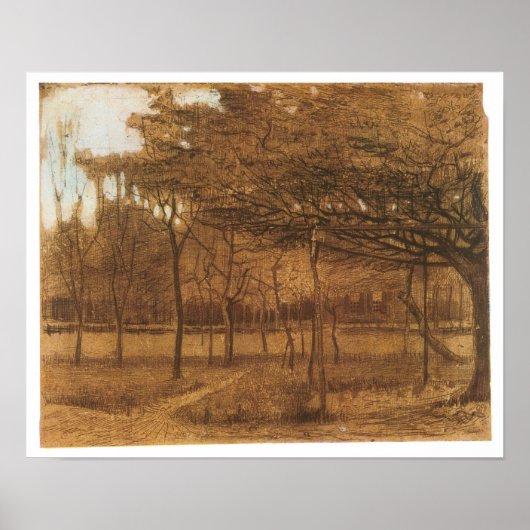 Orchard, Vincent van Gogh, 1881 Poster (Voorkant)