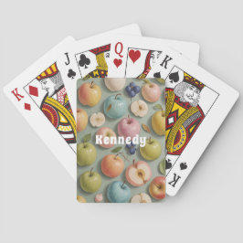 Orchard Whimsy: pastelvrucht Pokerkaarten