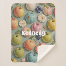 Orchard Whimsy: pastelvrucht Sherpa Deken