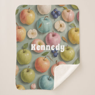 Orchard Whimsy: pastelvrucht Sherpa Deken