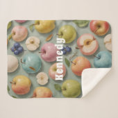 Orchard Whimsy: pastelvrucht Sherpa Deken (Voorkant (horizontaal))