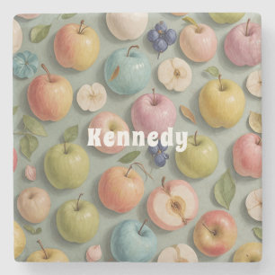 Orchard Whimsy: pastelvrucht Stenen Onderzetter