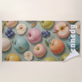 Orchard Whimsy: pastelvrucht Strandlaken (Voorkant)