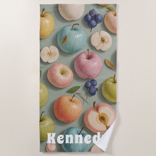 Orchard Whimsy: pastelvrucht Strandlaken (Voorkant)