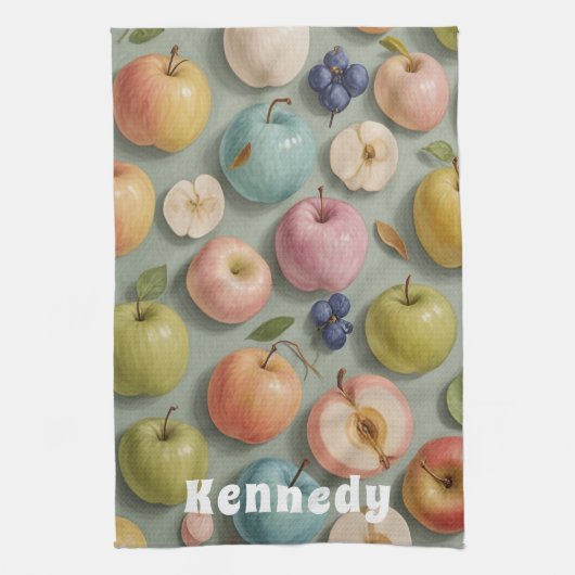 Orchard Whimsy: pastelvrucht Theedoek (Verticaal)