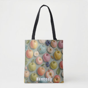 Orchard Whimsy: pastelvrucht Tote Bag