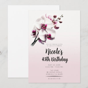 Orchardbloem Roze & Witte Verjaardagsfeestje Kaart