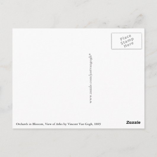 Orchards in het Uitzicht van Arles in Blossom door Briefkaart (Achterkant)