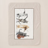Orchestra cat Sherpa Blanket Deken (Voorkant)