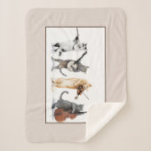 Orchestra cat Sherpa Blanket Sherpa Deken (Voorkant)