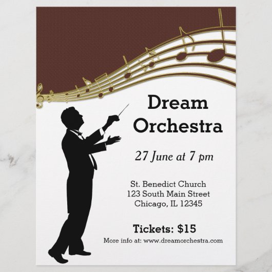 Orchestra concert flyer (Voorkant)