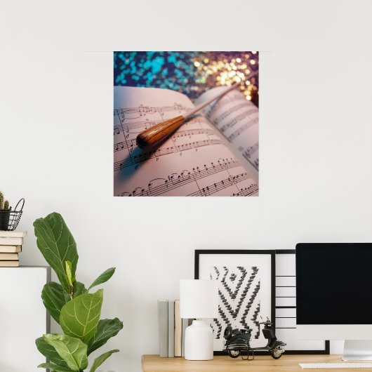 Orchestra Conductor Elements 3 Poster (Thuiskantoor)