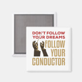 Orchestra Conductor Funny volgt je Conductor Magneet (Voorkant / Achterkant)
