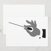 Orchestra Conductor Invitations Kaart (Voorkant / Achterkant)