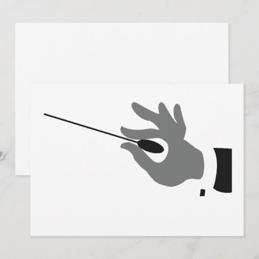 Orchestra Conductor Invitations Kaart (Voorkant / Achterkant)