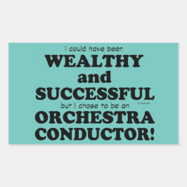 Orchestra Conductor Wealthy & Successful Rectangul Rechthoekige Sticker