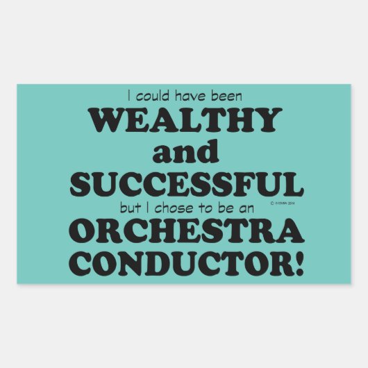 Orchestra Conductor Wealthy & Successful Rectangul Rechthoekige Sticker (Voorkant)