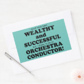 Orchestra Conductor Wealthy & Successful Rectangul Rechthoekige Sticker (Envelop)