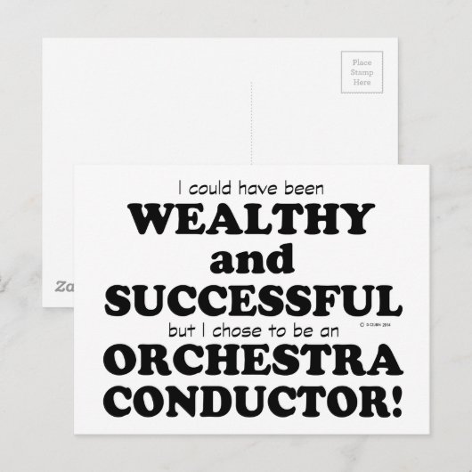 Orchestra Conductor Wealthy & Succesvol Briefkaart (Voorkant / Achterkant)