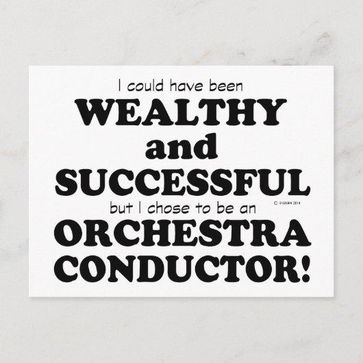Orchestra Conductor Wealthy & Succesvol Briefkaart (Voorkant)