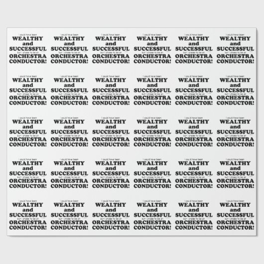 Orchestra Conductor Wealthy & Succesvol Cadeaupapier (Vlak)